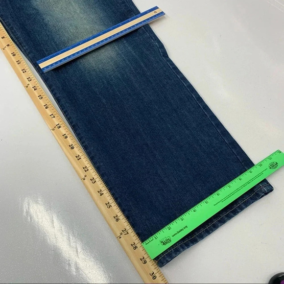 Old Navy Jeans Men 40 Blue Fade Straight‎ Leg Inseam 30 Casual Western Work - Picture 10 of 10